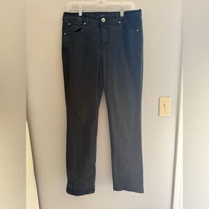 Bandolino Womens Jeans SZ 12 Black Denim Samantha Style Midrise Straight Pocket